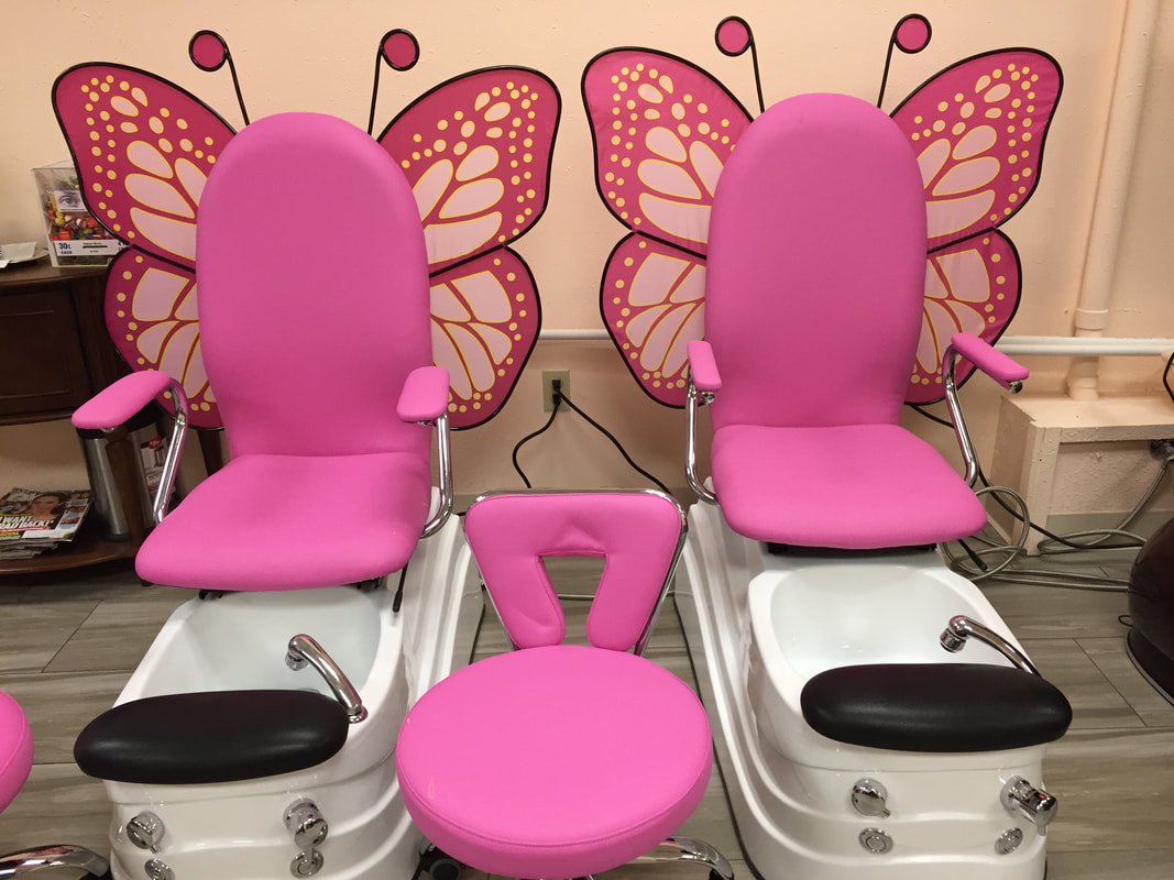Nail salon with outlet kid chairs